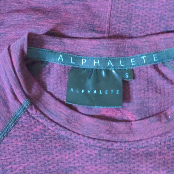 Alphalete Burgundy Maroon Red Short Sleeve T-Shirt Tee S - Picture 9 of 13